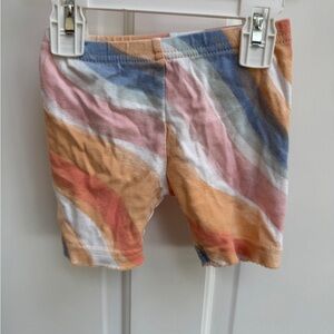 Carter's 2T Girls Orange Marble Striped Soft Pajama Shorts